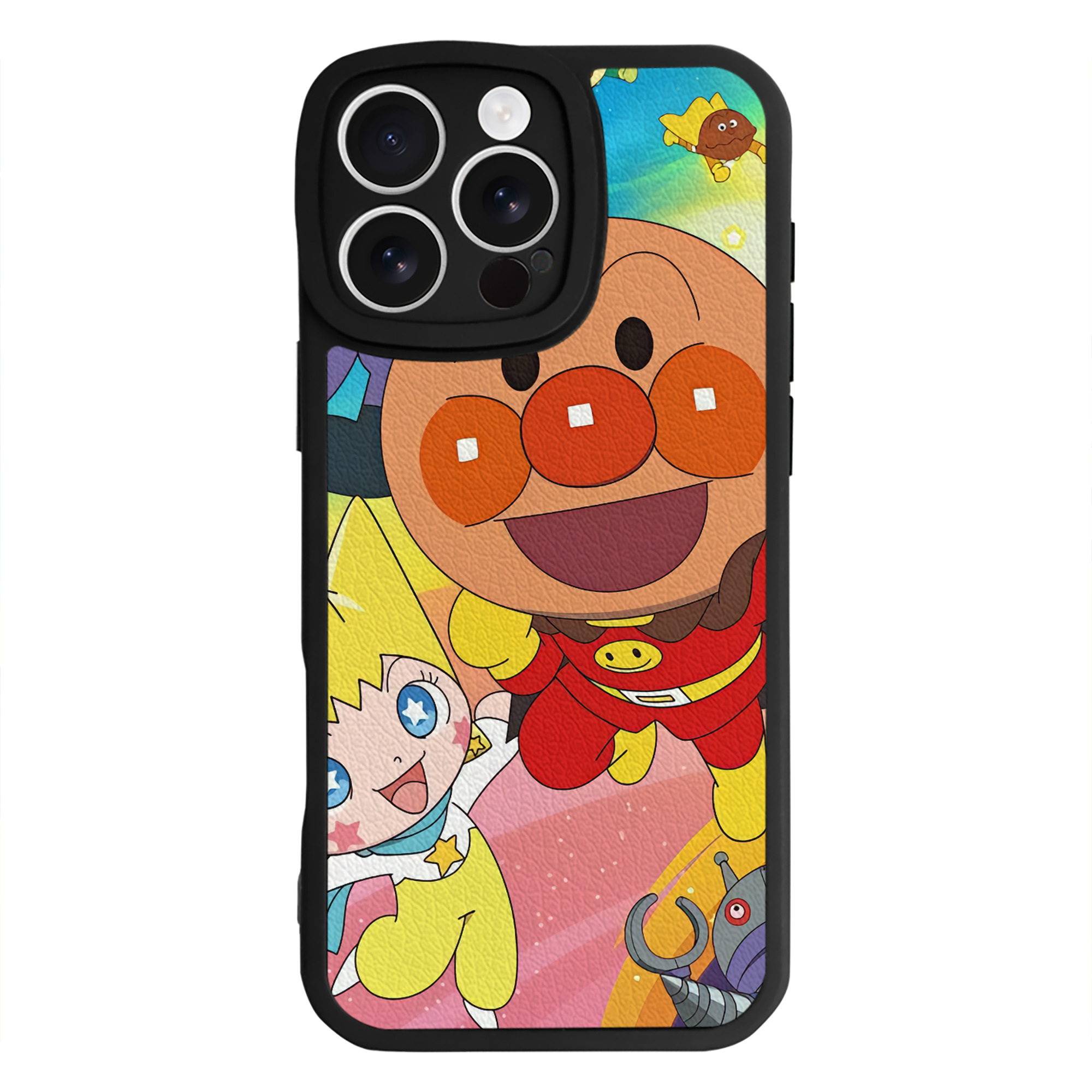 （画像用） アンパンマン Anpanman 【iPhone 16シリーズ対応】シリコンスマホケース（レザー調） 材質：シリコン